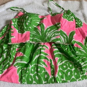 Lilly Pulitzer Skirt and Crop Top Set